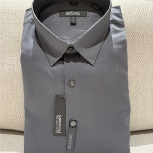 Kenneth Cole Reaction Men's Gray Dress Shirt